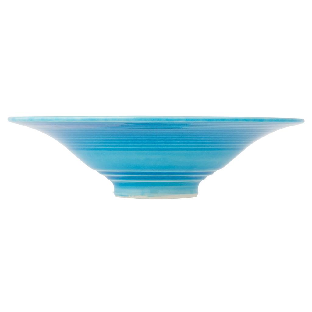 TOKI1919 MINOYAKI Turkish Glazed Traditional Japanese Shallow Salad 16 x 4 cm Mino Japanese Suitable for Ryokan and Microwave and Dishwasher Crackle