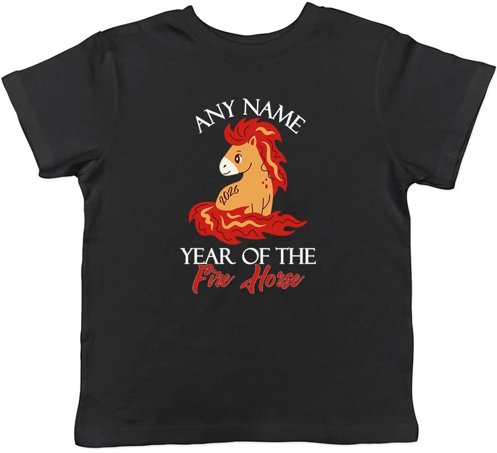 Personalised Chinese New Year 2026 Firehorse Kids T-Shirt Boys Girls Gift