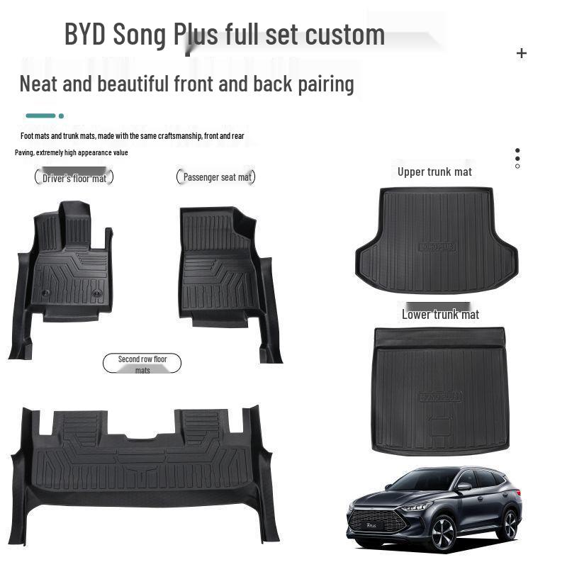 BYD Song Plus DMI/EV All-Inclusive TPE Floor Mats for New Energy Cars