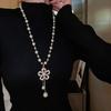 1Pcs Elegant Temperament Pearl Chain Long Sweater Chain Pearl Necklace  Women's Jewelry Accessories