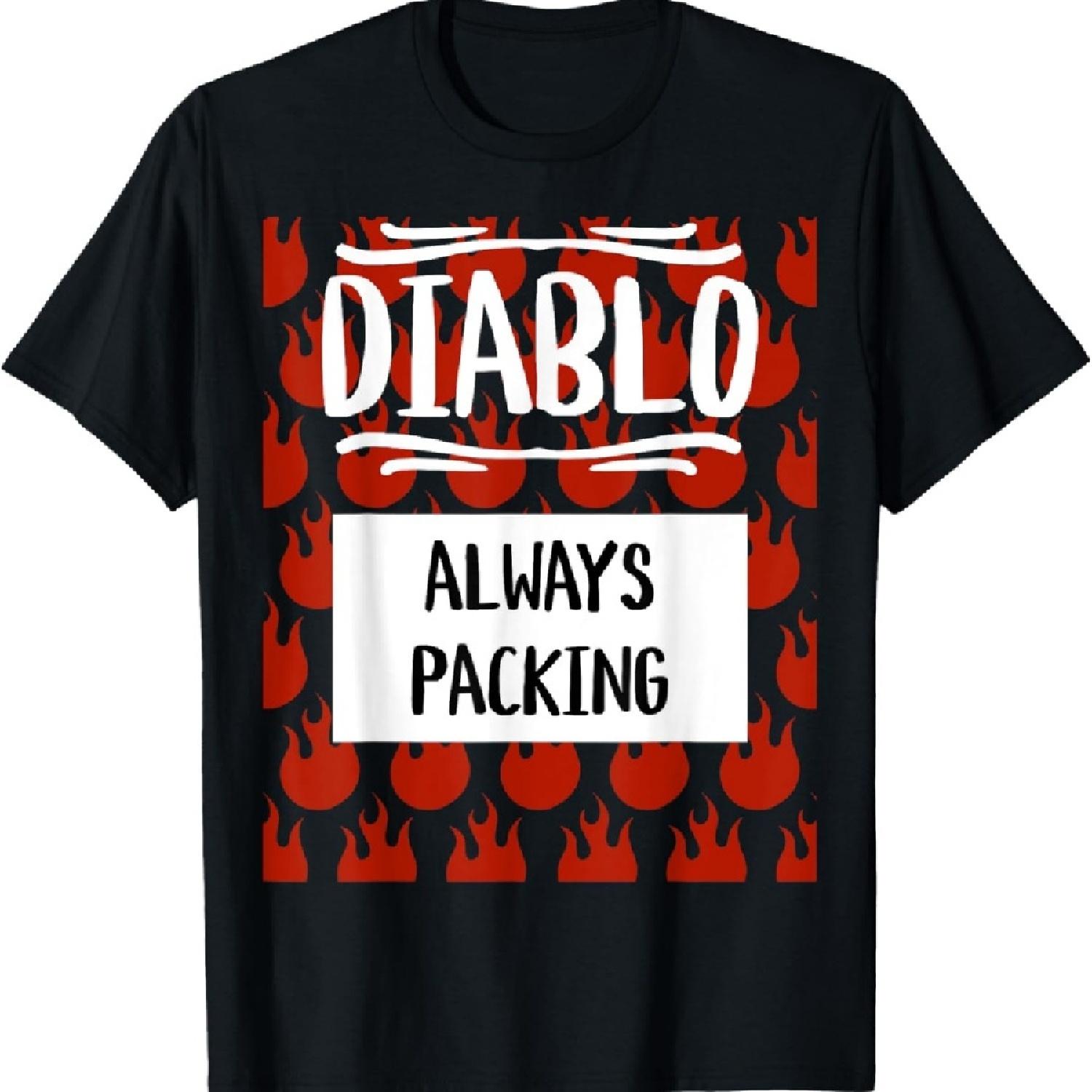 

Diablo Hot Sauce Packet Group Halloween Costume Matching T-Shirt XXXXXL чорний