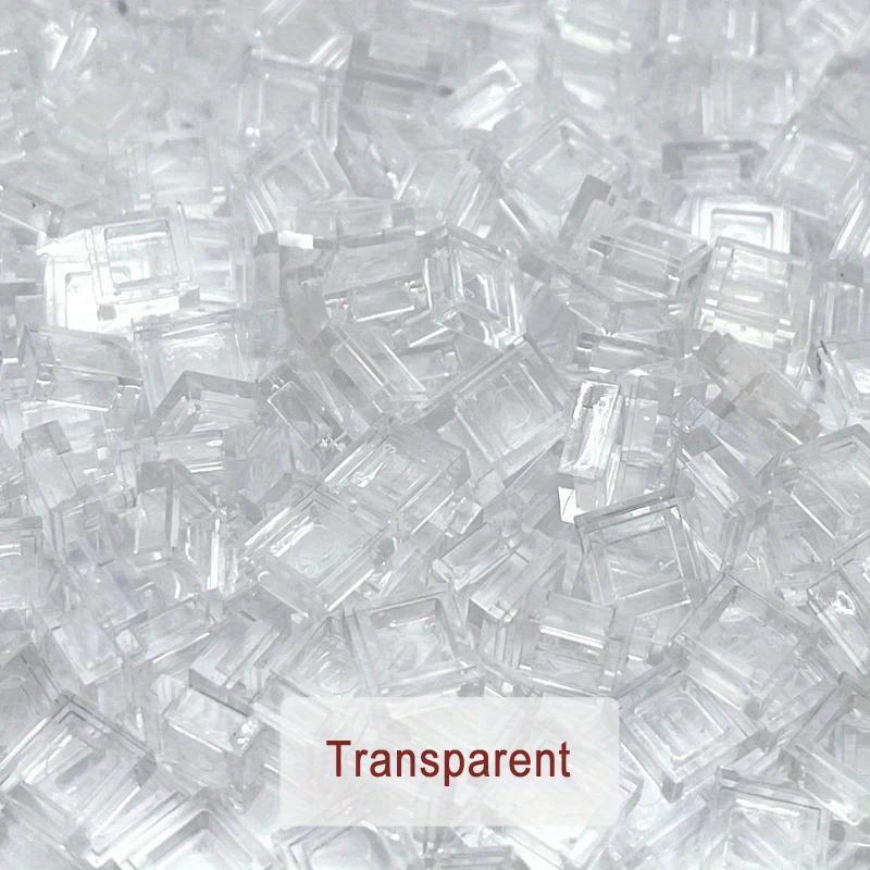 Non-Toxic 600Pcs 1X1 Transparent Clear Bricks Flat Tile Smooth Building Blocks Diy Educational Creative Parts Toy For Kids Compatible 3070
