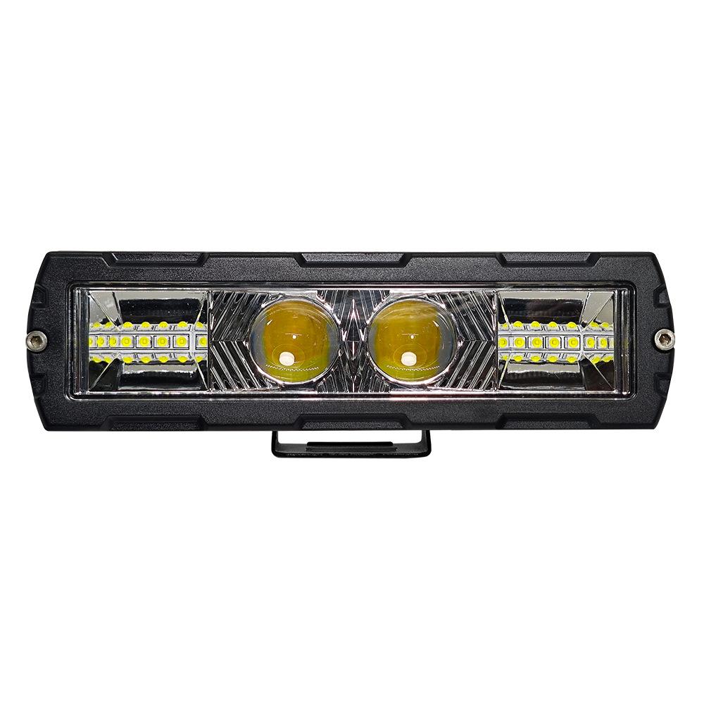 18W Off Road LED Light Bar For Truck White Yellow Dual Color Flashing Work Lamp