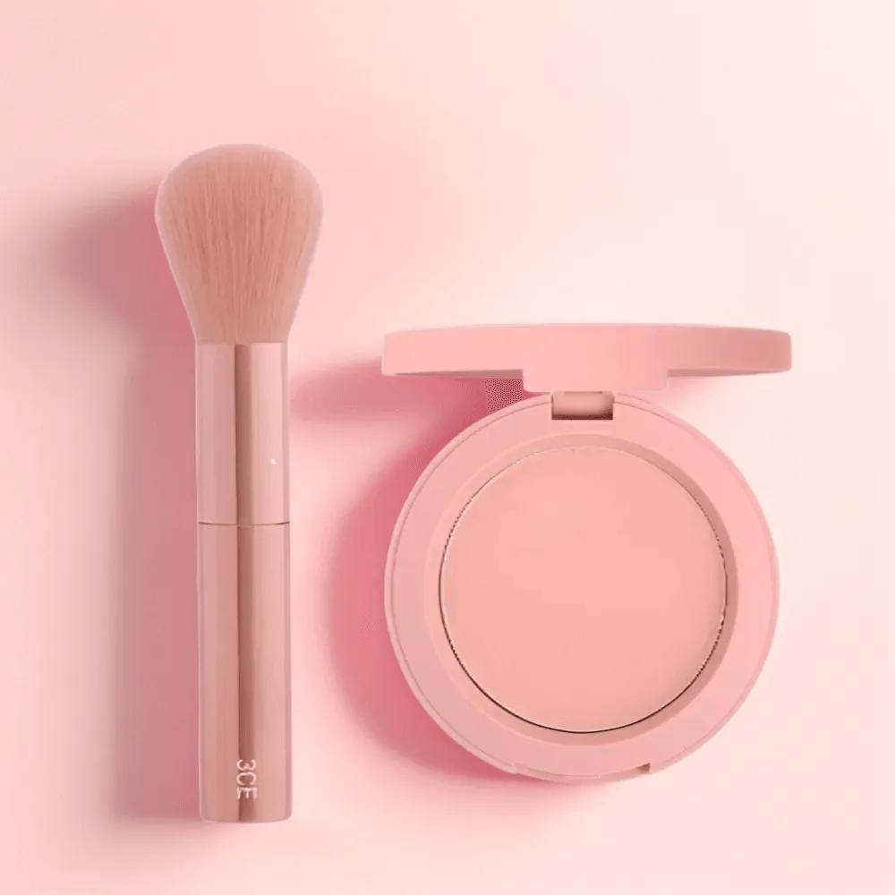 3CE Face Blush Lively Pink MONO PINK + Multi Brush MONO PINK x 5.5g x 1EA