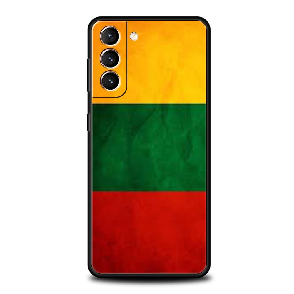 Phone Case For Samsung Galaxy S24 S23 S22 Ultra S20 S21 FE 5G S10 S9 Plus S10E S8 S7 Edge Silicone Cover Flag of Lithuania Flag