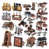 MOC Mittelalterliche Kriegssteine Kanonenwagen Waffe Katapult Armbrust Kompatible Figur Bausteine Spielzeug Für Kinder Erwachsene Freunde Geschenke
