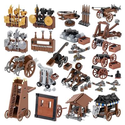 MOC Medieval War Bricks Cannon Car Weapon Catapult Crossbow Compatible Figure Building Blocks Toys For Kids Adults Friends Gifts