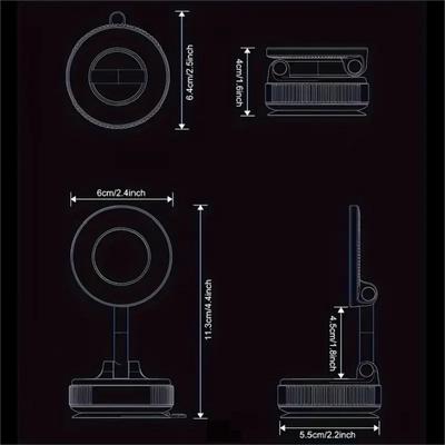 360° Rotating Vacuum Magnetic Car Phone Holder New Model Dashboard Glass Mount Multi-Scenario Automotive Navigation Stand