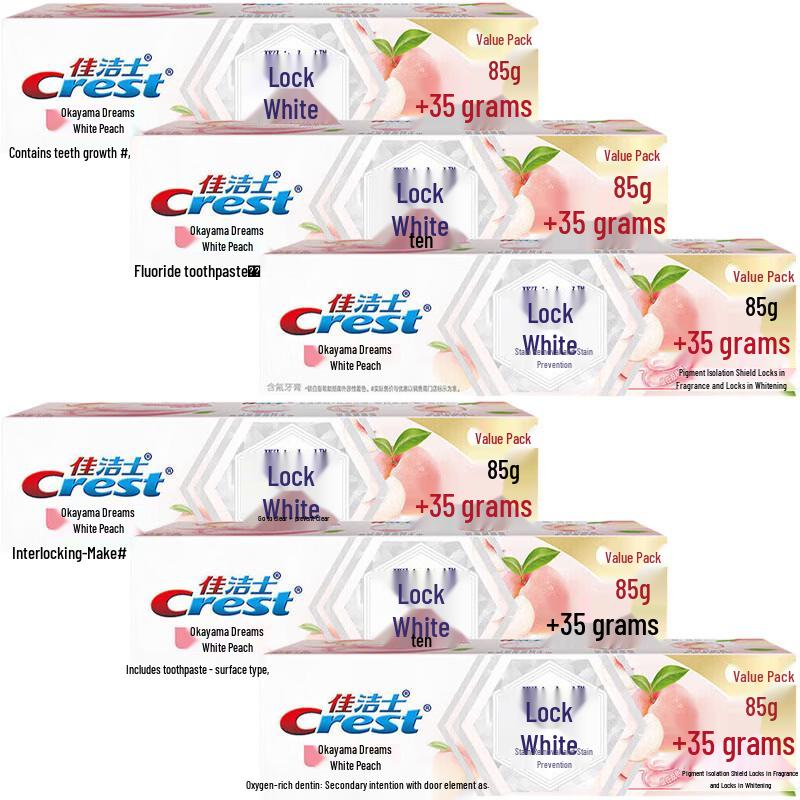 Crest Whitening Toothpaste, White Peach Flavor