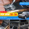Car Accessories Carbon Fiber Style For BMW X5 X6 E70 E71 2008-2013 ABS Car Interior Decoration Strip Frame Cover Trim