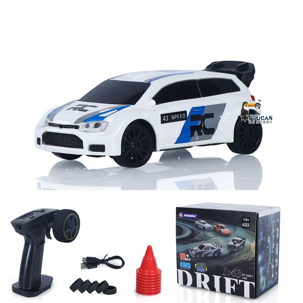 Geschenke Outdoor-Spielzeug 1/43 RC Drift Car Mini RC Rennwagen 2.4G Fernbedienung 4WD Hochgeschwindigkeits-Motorfahrzeugmodell für Jungen