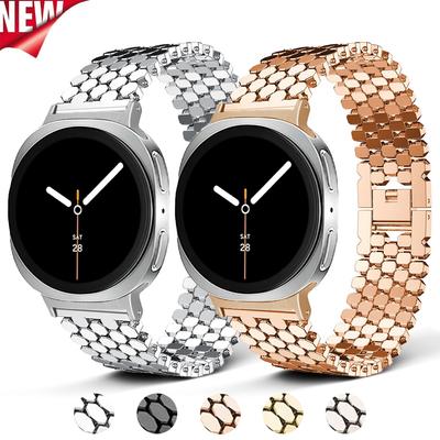 Luxus-Edelstahlarmband für Samsung Galaxy Watch 8 40mm 44mm Damen Metall-Ersatzarmband für GALAXY Watch 8 Armband