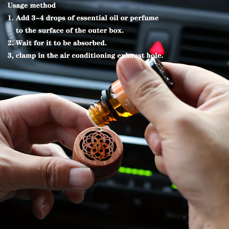 1PC Car mounted fragrance wood diffuser Indoor car fresh air Car mounted fragrance outlet perfume pendant