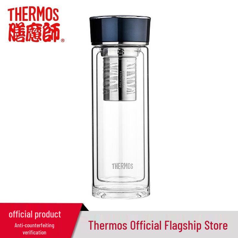 THERMOS Double Wall Glass Tea Infuser Bottle