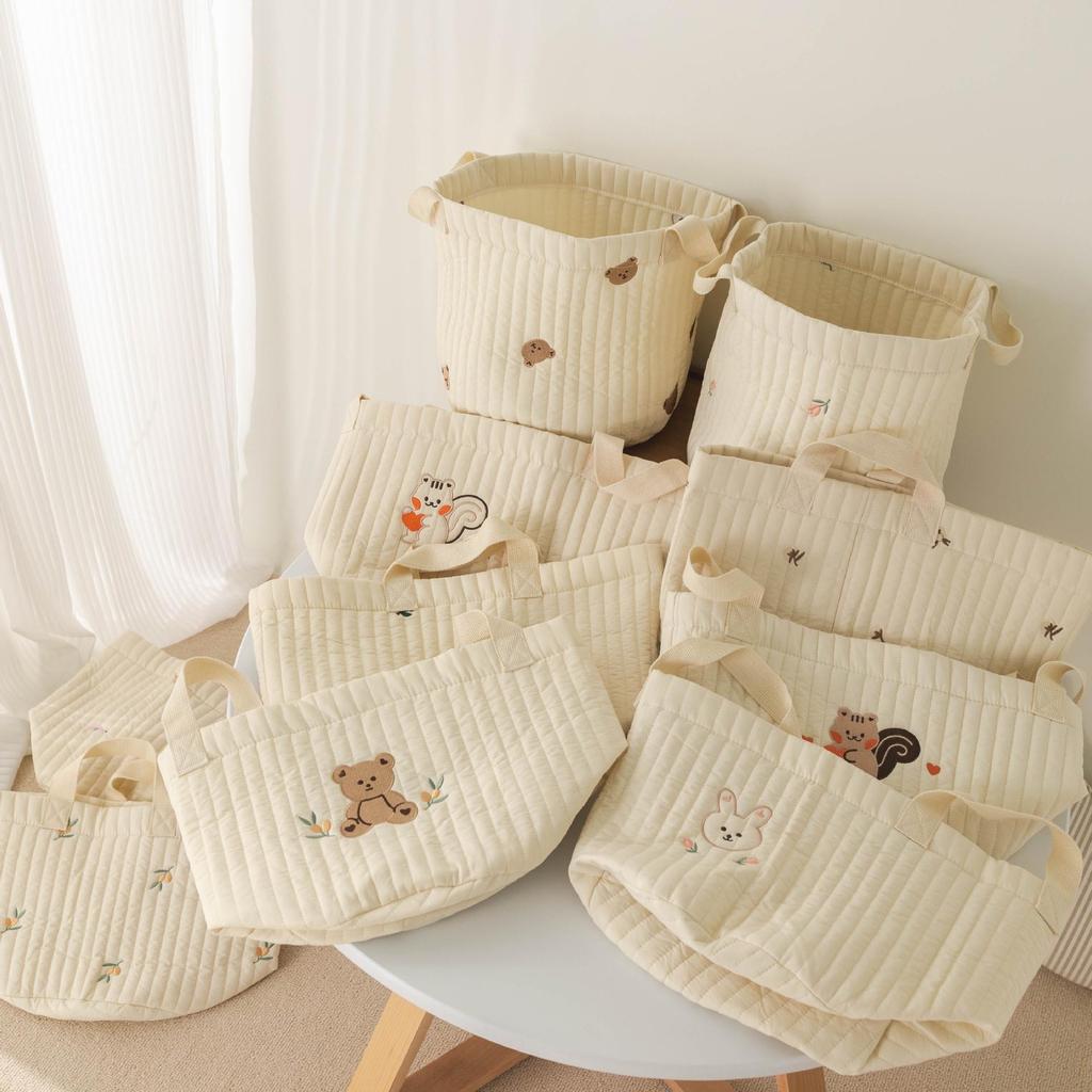 Multi-Purpose Baby Diaper and Toy Organizer Basket