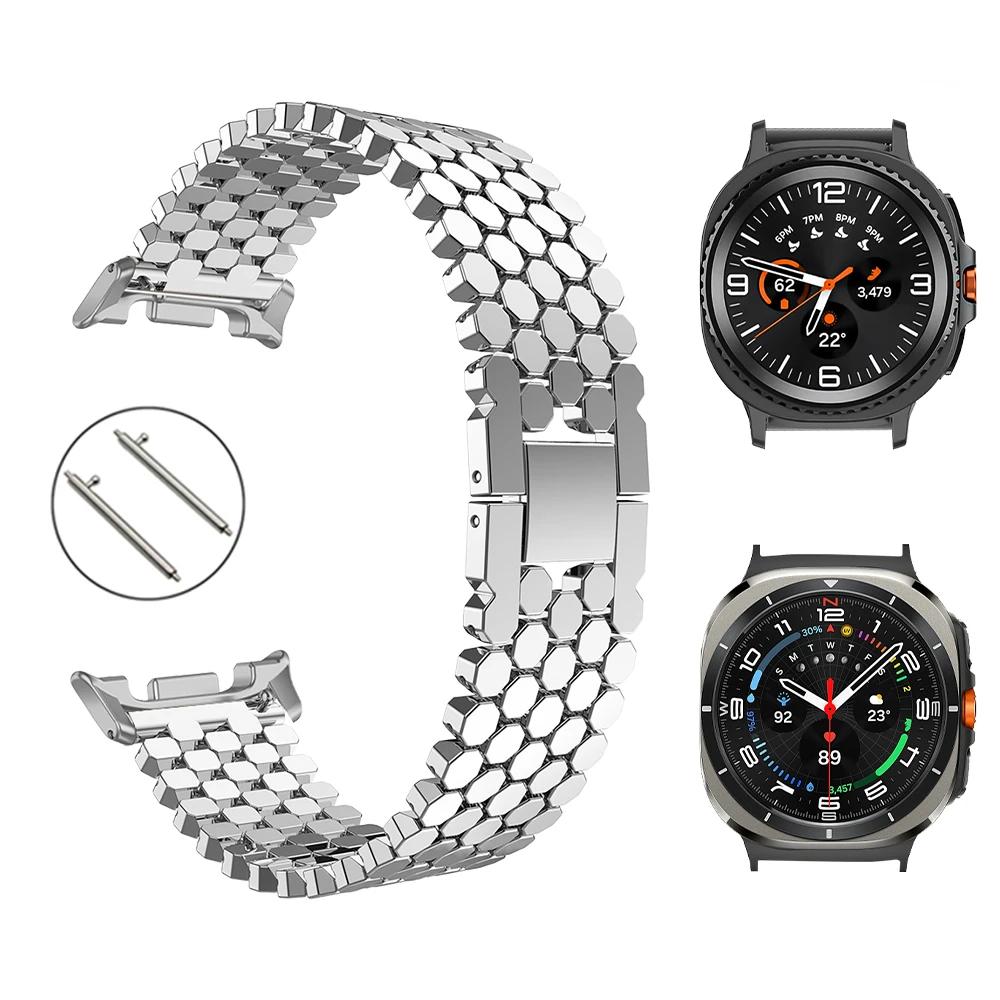 Stainless Steel Strap For Samsung Galaxy Watch 8 Classic 46mm 40mm 44mm Metal Watchband Bracelet Correa For Galaxy Ultra 2025 Watch 7/6/5/4 Band