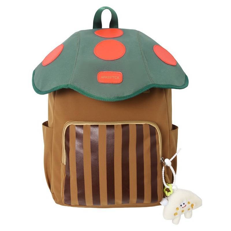 Fashionable Unisex School Bag With Mushroom Exterior Design