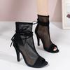 Mode Sommer Neu Pumps Damen High Top Tanzschuhe Ballroom Salsa Tango Sandalen Mädchen Mode Party Mesh Cutout Hoher Absatz Sandalias