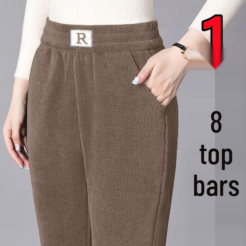 Women's Plus Size Velvet-Lined Winter Harem Pants