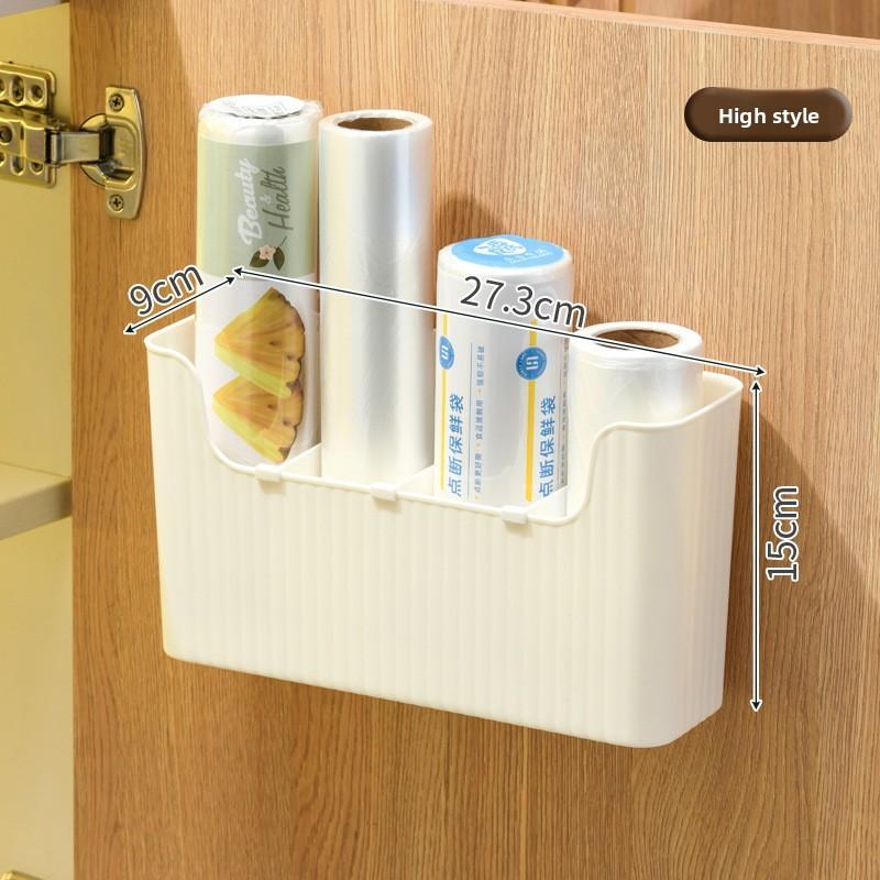 Plastic Wall Mount Kitchen Storage Organizer With Multipurpose Design For Modern Home Use
