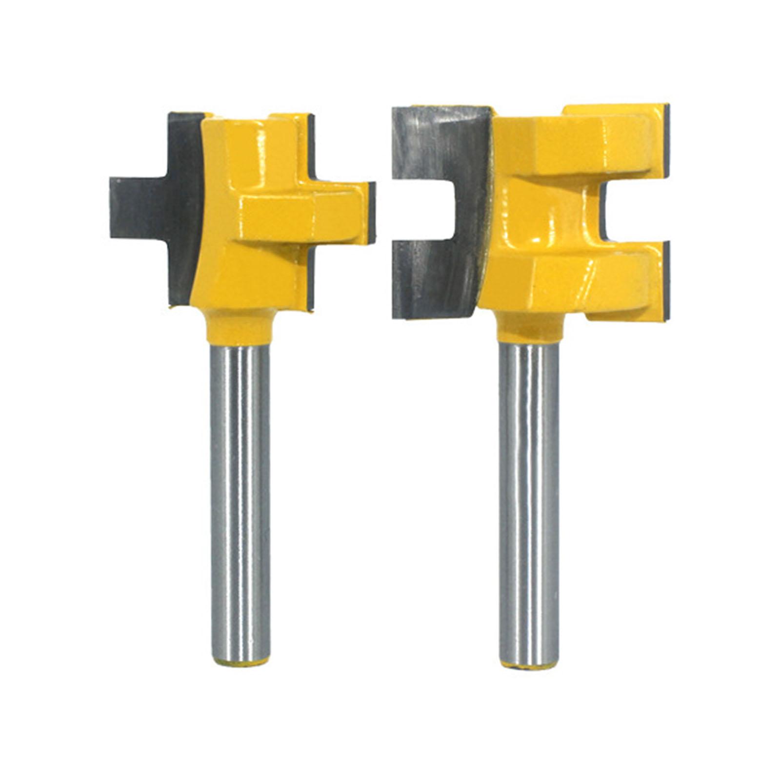 

2Pcs Router Bit Cemented Carbide Slotting Cutter Bit 14in Shank for Woodworking