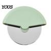 Non Slip Kitchen Dough Scraper Stainless Steel Pizza Cutter Wheel, Pastry Slicer Tool for Crusts Easy Grip Baking Pie Pastries Pancake, Ergonomic
