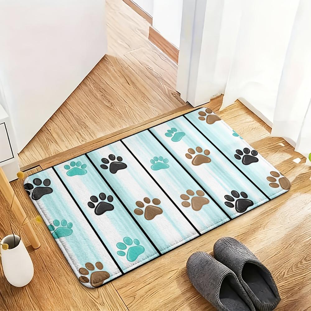 Stylish Dog Paw Print Doormat Mat for Home Entrance Decor Indoor Outdoor Rug Pet Accessories Living Room Mat 40x60cm