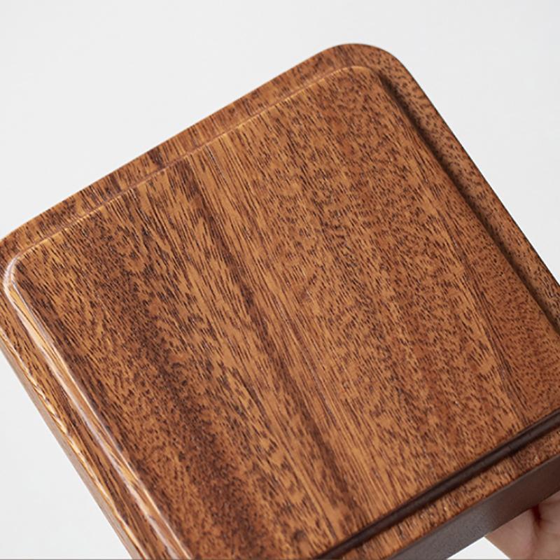 Nordic Style Stackable Plate Walnut Wood Plate Square/ Round Tray Tableware Household Simple Confectionery Plate Fruit Plate