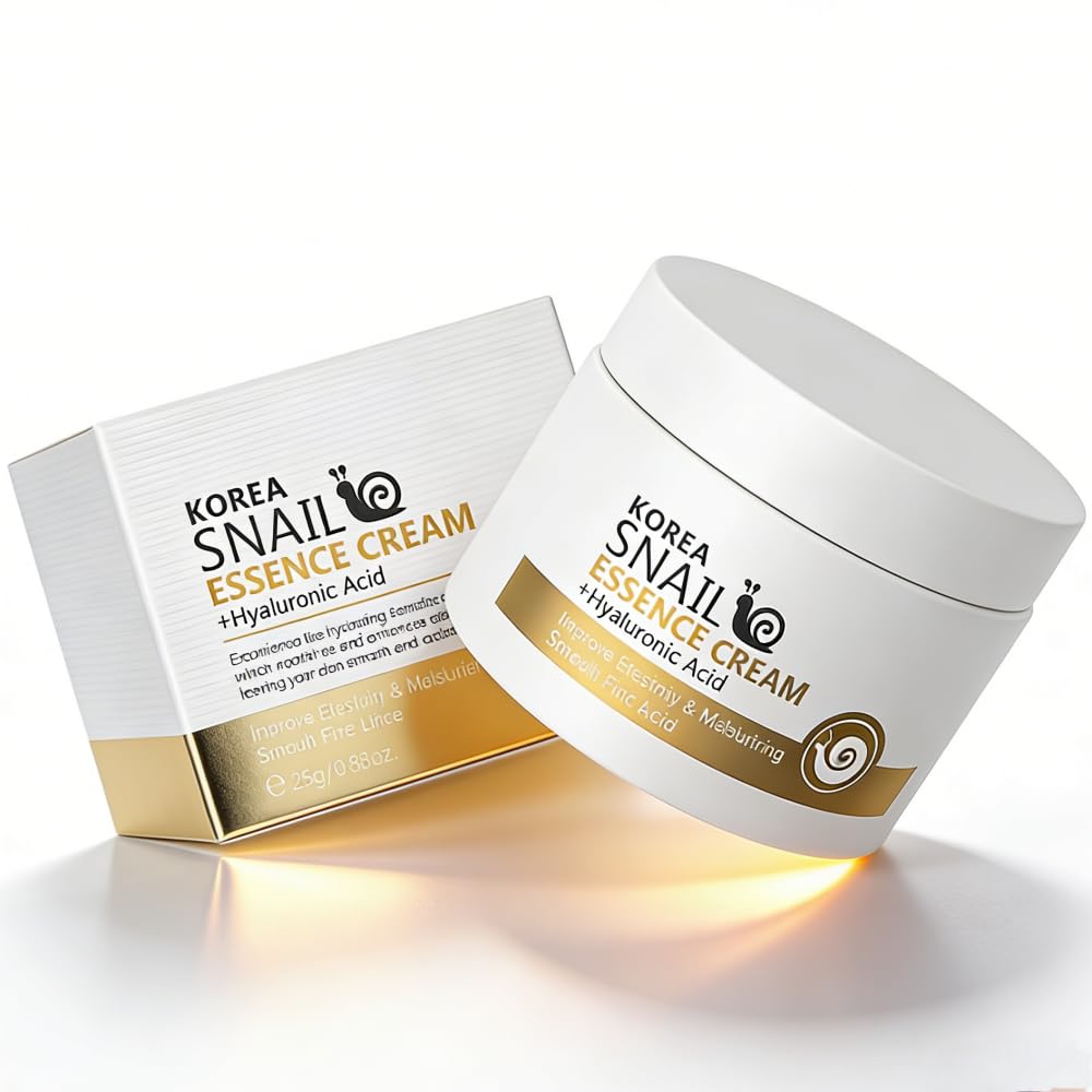 Popular Snail Extract Cream: Moisturizing facial cream for women, containing hyaluronic acid and snail extract.