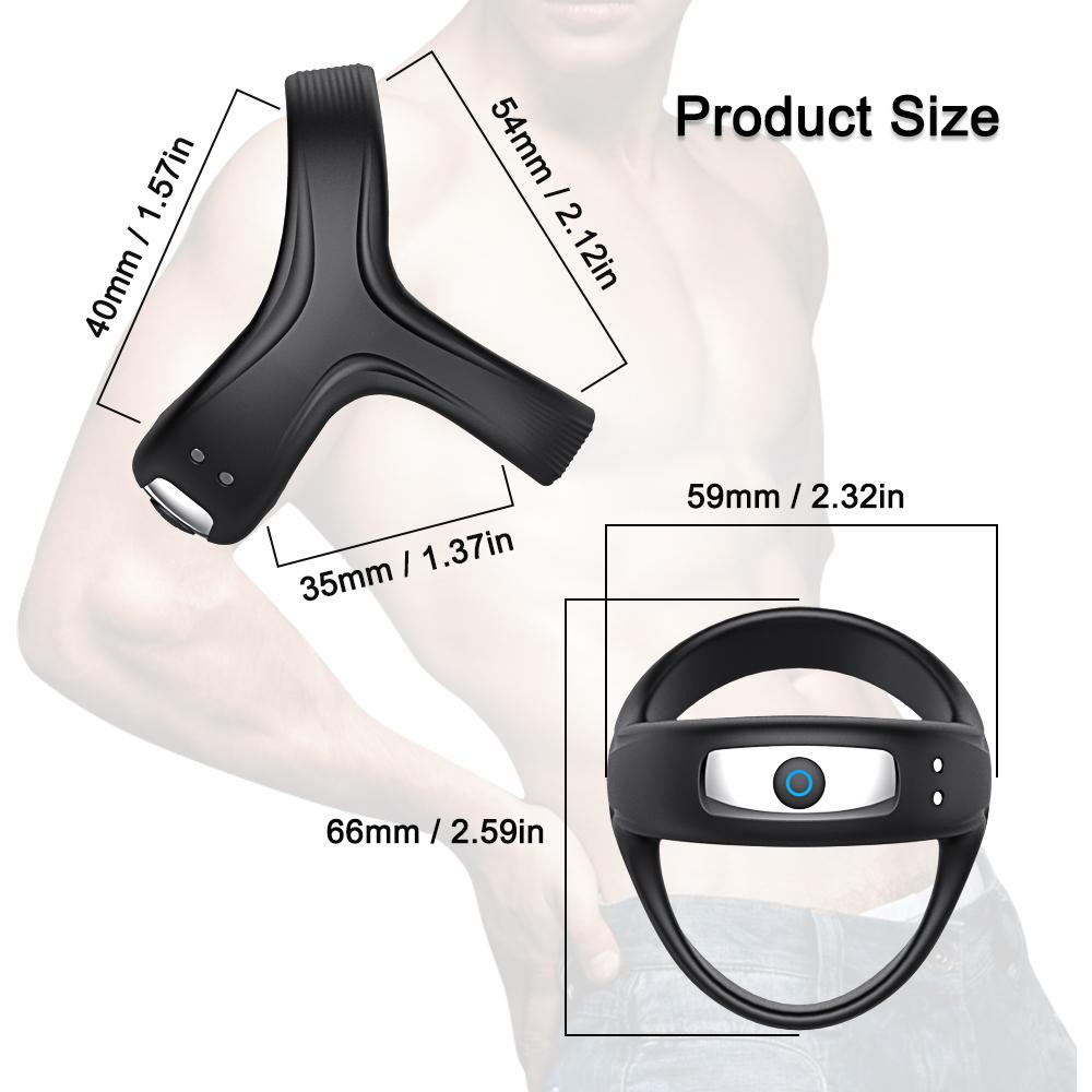 Mannlig Vibrator Cockring Penis Cock Ring for Mann Forsinket utløsning Sexleketøy for menn Parringer Penisring Leker for voksne 18 Butikk