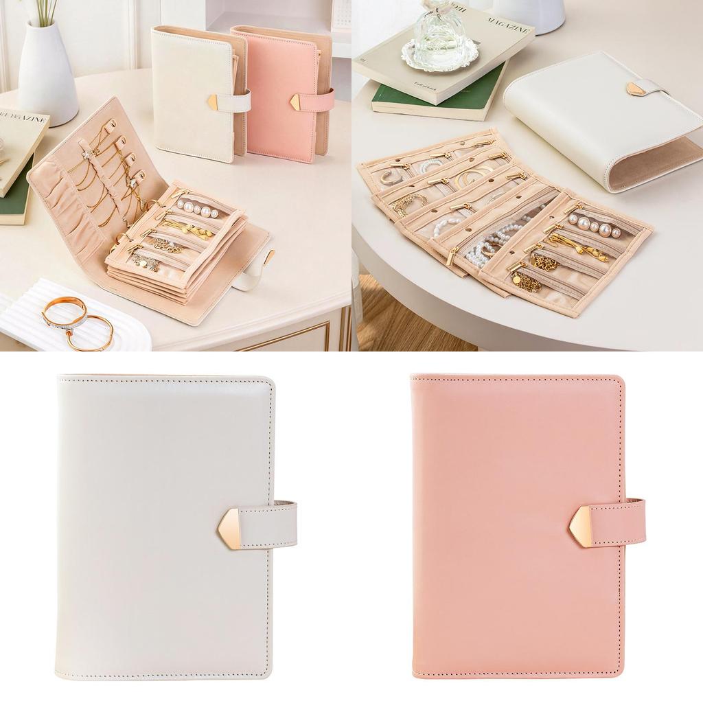 Jewelry Storage Box With Leather Material For Rings Necklaces And Earrings Organizer For Gift And Home Use