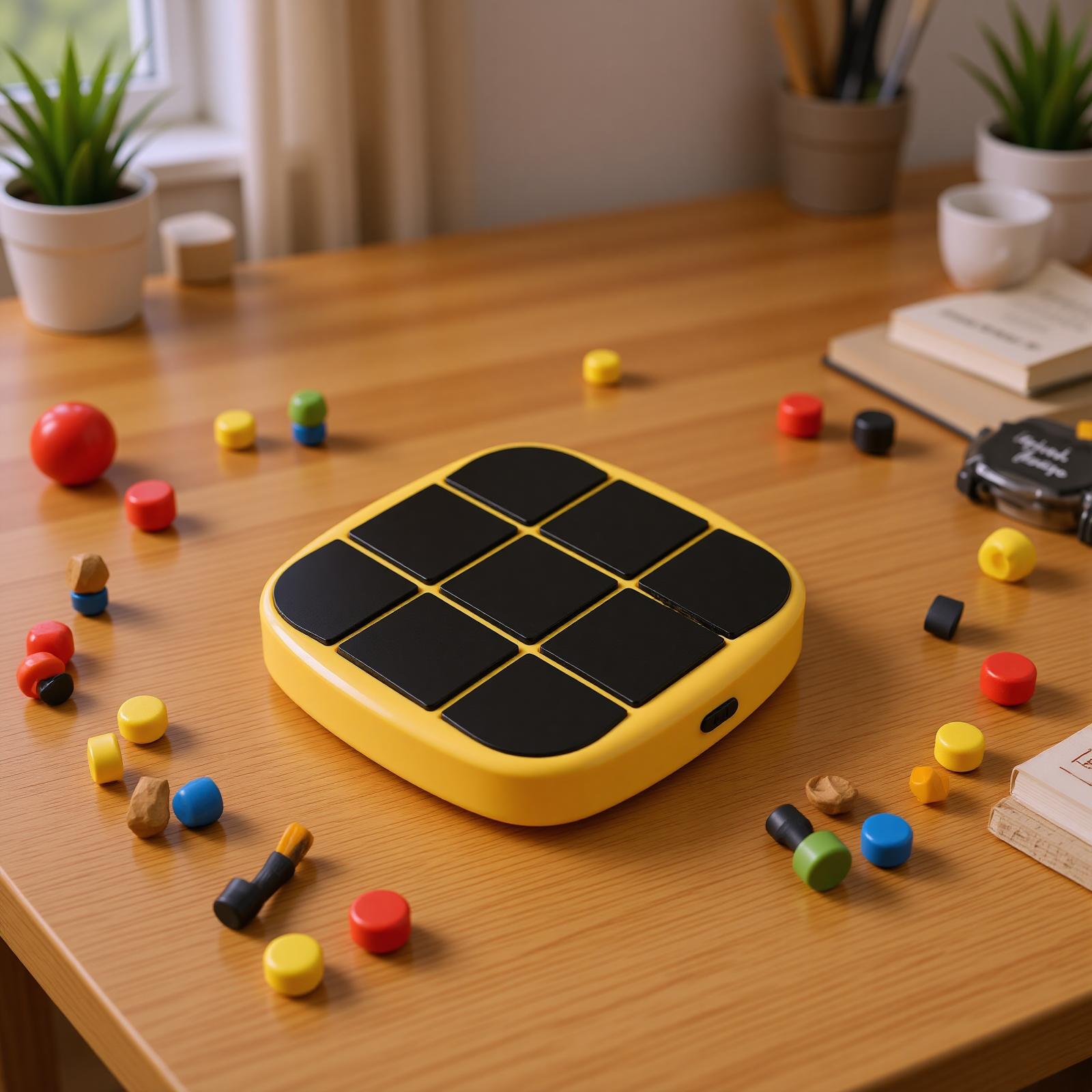 Handheld Toe Game 4 In 1 Electronic Puzzle Games Console Portable Travel Game with 5 Fun Brain Memory Games