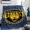 1Pc Amazonas FC Logo Print Flannel Blanket High Quality Warm Comfortable Cover for All Seasons Perfect for Gifts Home Decor