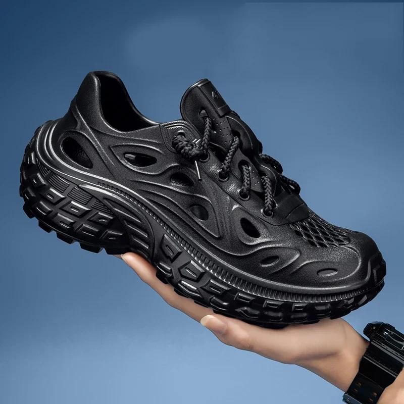 

Летняя мужская обувь 2025 года Женские сандалии Нескользящая платформа из ЭВА Удобные мужские сандалии Уличные повседневные шлепанцы Унисекс Zapatos 36 чёрный