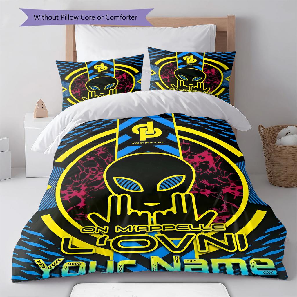 Custom Name JuL C'est Pas Des Lol Bedding,Quilt Set Quilt Cover Pillowcase Home Birthday Gift(1 * duvet cover + 2 * pillowcase, without core) -HE74