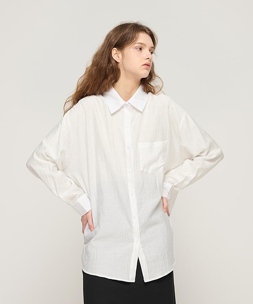 CARGOBROS FOR WOMAN Loose Fit Easy Long Shirt (White)
