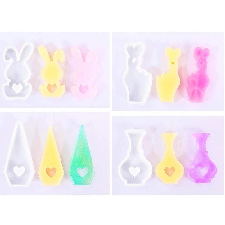 Bear Rabbit Candle Molds for DIY Candle Valentines Christmas Gift