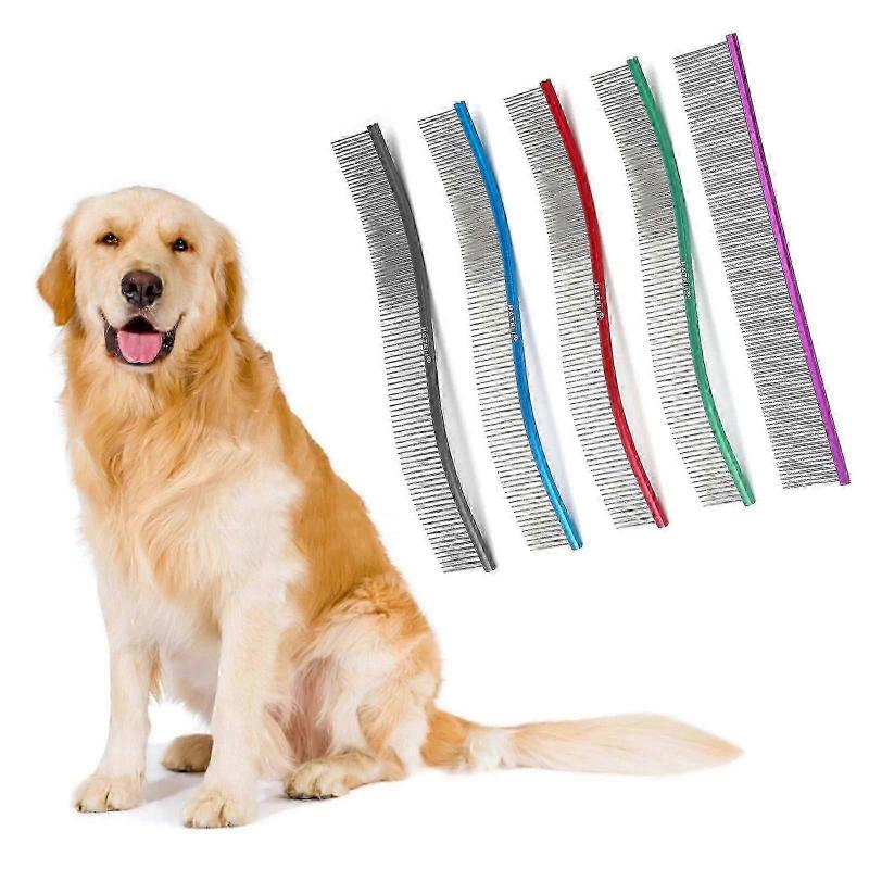 Dog Grooming Comb For Puppy Pet Deshedding Comb For Dog Kitten Small Animal Sheddingfur Removal Tool Grooming Accessory Red