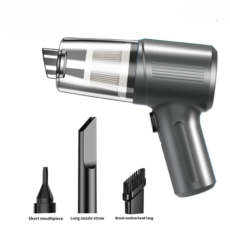 

4 в 1 автомобильный пылесос 9800000 PA высокомощный всасывающий выдувной двойной беспроводной мини-ручной пылесос для автомобиля серый