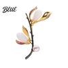 Versatile Brooch Magnolia Branch Design Lapel Pin Sweaters Durable Collars