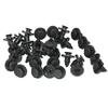 ZMFJH 50PCS 8mm Diameter Car Bumper Black Vehicle Door Panel Fender Liner Clips Retainer Plastic Auto Fasteners Rivets Clip