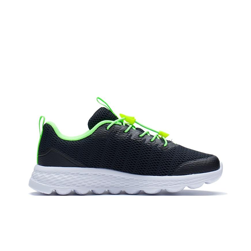 Li Ning Kids Comfortable Physical Fitness Test Non-Slip Shock Absorbing Wear-Resistant Low-Top Running Shoes Kids sneaker Black Green YKFS074-3
