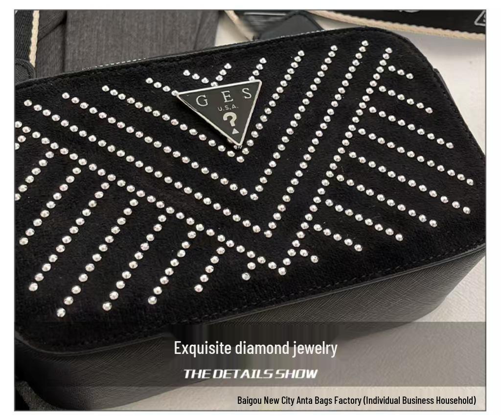 Chao Torba z szerokim paskiem z dżetami: Damska codzienna modna torba na ramię i crossbody