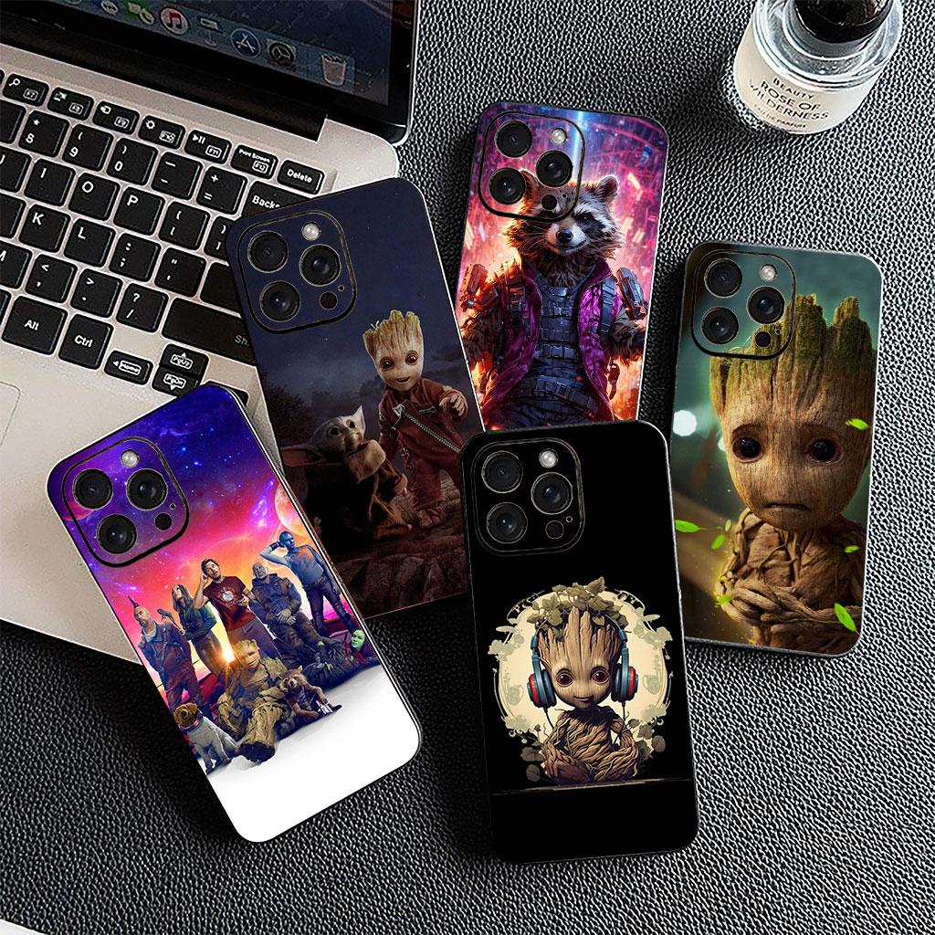 Phone Cover Guardians of the Galaxy Marvel Groots for Apple iPhone 16 15 14 11 Pro Max 7 8 Plus SE2 SE3 SE 2022 2020 Soft Case