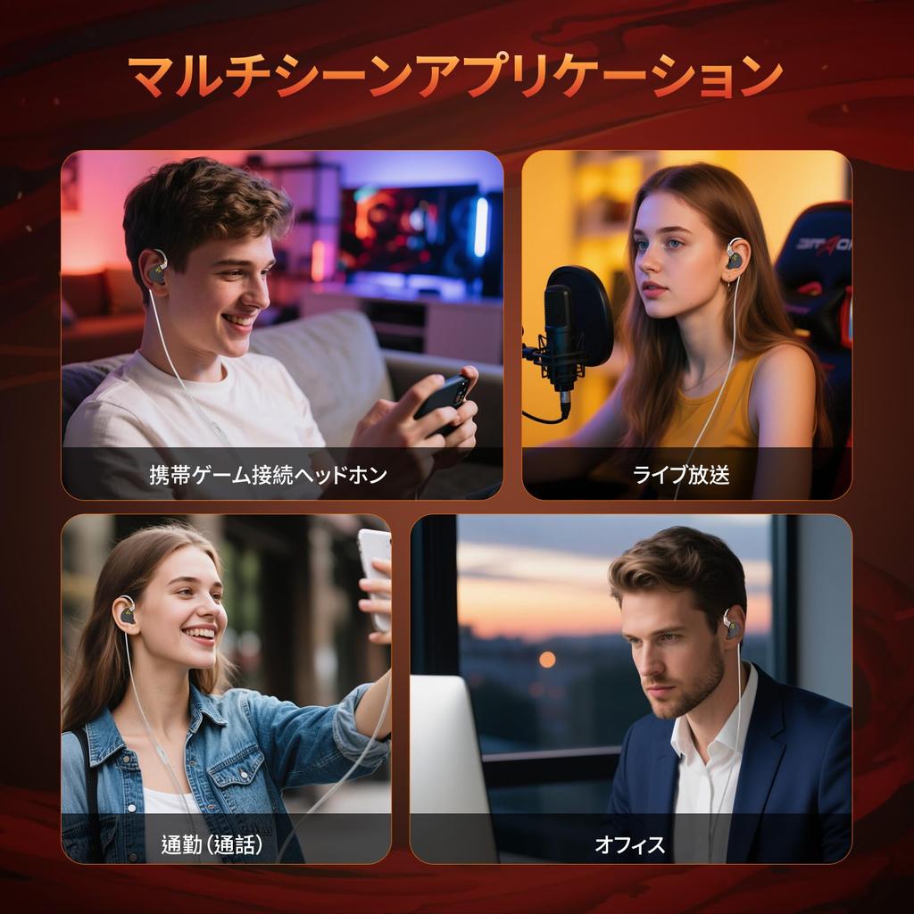 KBEAR NZ02 Gaming Wired Earphones with HIFI Quality Chinese Dual Magnetic Circuit Moving Coil Deep Noise Ear Compatible with Music Broadcast with