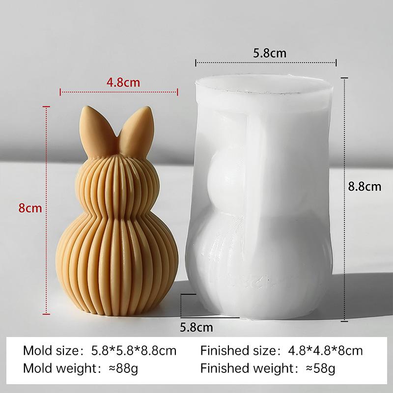 

DIY Easter Egg Bunny Silicone Candle Molds Handmade Aroma Candle Plaster Ornament Mold Creative Easter Decoration Mold