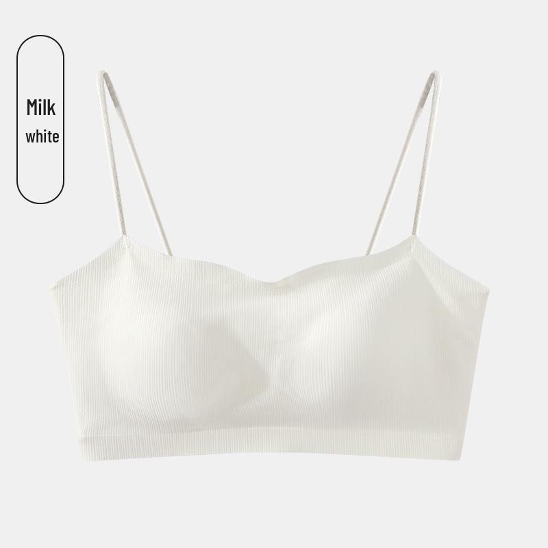 Women's Strapless Integrated Sports Bra Vest - Anti-Exposure, Thin Straps, 2024 Summer Collection