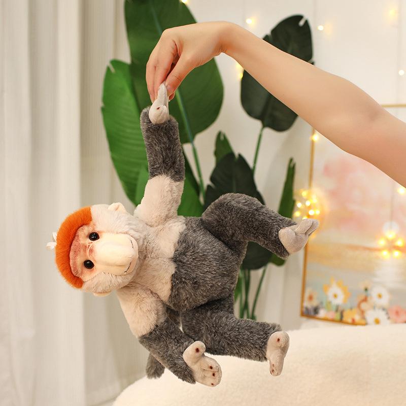 Cartoon Simulation Probosciss Monkey Doll Cute Monkey Plush Toy Doll Children Sleeping Pillow