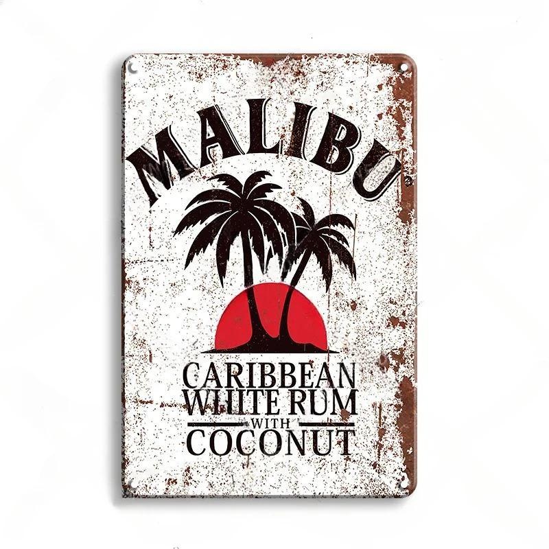 Vintage Trink-Rum Captain Morgan Blechschilder Poster Wanddeko Retro Metallschild Havana Club Bacardi Kraken Plakette Bar Kitsch