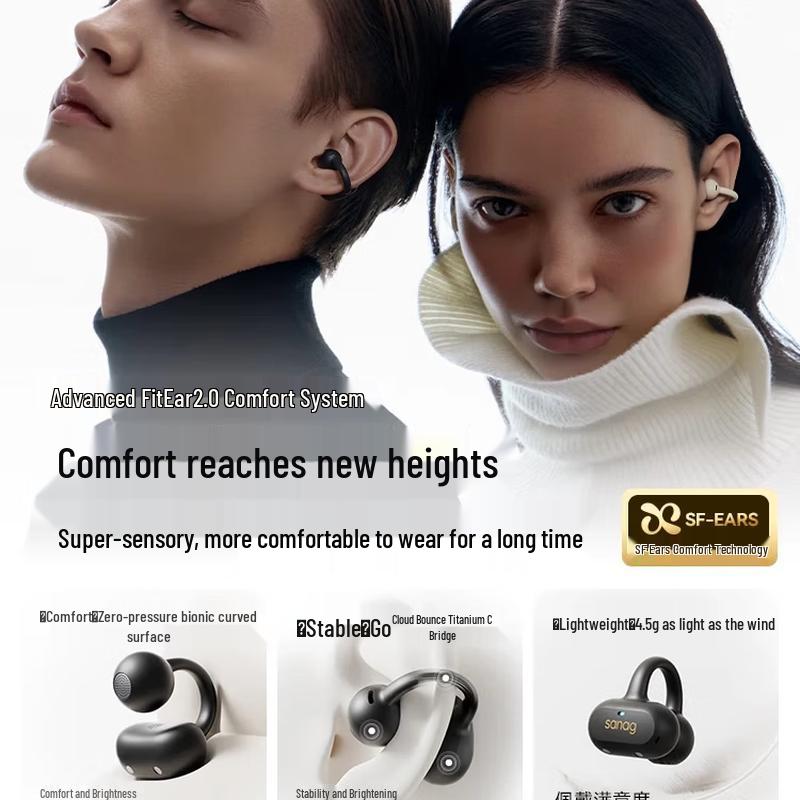 Saina Z50 Ultra Open-Ear AI Translator Bluetooth Earbuds